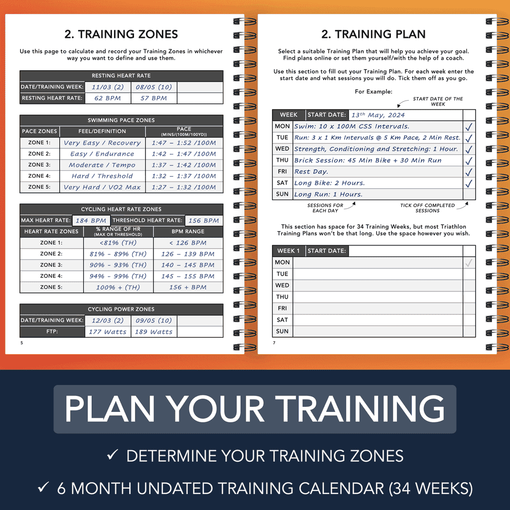 Sprint Distance Triathlon Training Logbook