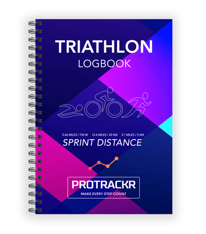 Sprint Distance Triathlon Training Logbook, Neon Cover