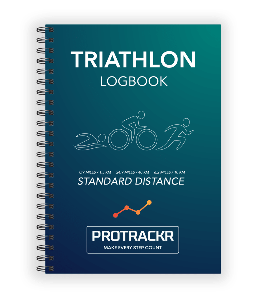 Standard Distance Triathlon Training Logbook, Turquoise Cover